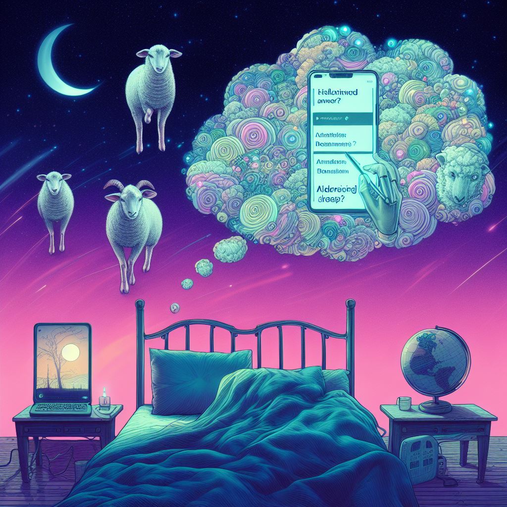 dall-e%203%3A%20%22ai%20hallucinating%20answer%20to%20the%20question%20%22do%20android%20dreams%20of%20electric%20sheep%22